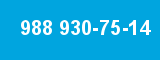 988 930-75-14 988 930-75-14